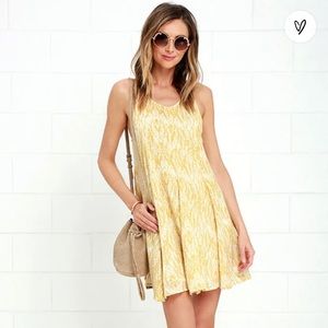 O'Neill Sia Yellow Print Swing Dress